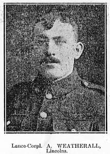 Lance-Corporal A Weatherall - Lincolns